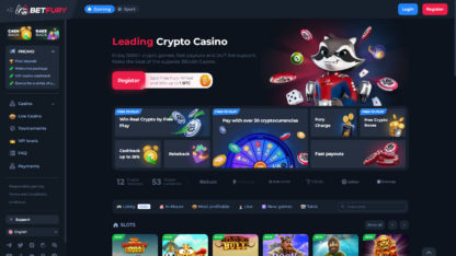 Betfury Clone Website Screenshot